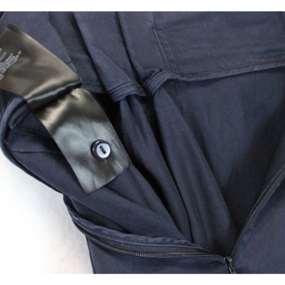 H&M A-Line Mini Skirt Pleated  4 Blue  Solid Lyocell - Picture 8 of 9